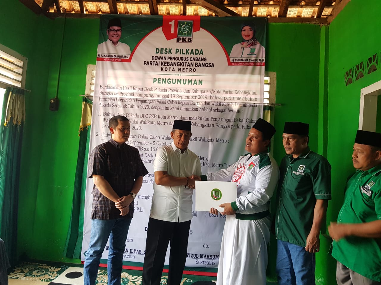 Djohan Kembalikan berkas bakal Calon Walikota di PKB