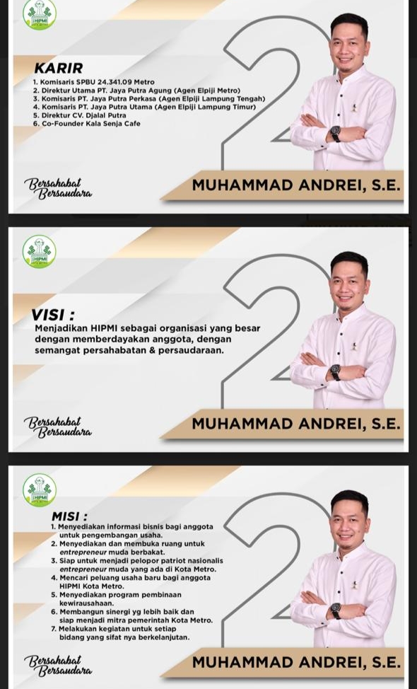 Muhammad andrei siap bertarung dalam  pemilihan Ketua Hipmi