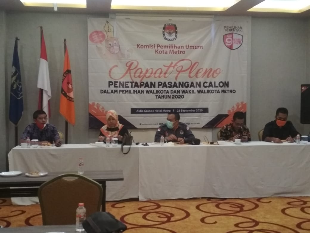 KPU Tetapkan Empat Paslon Dalam Pilkada Kota Metro