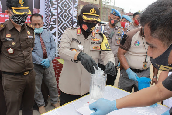 Polres Metro Musnahkan Barang Bukti Narkoba Senilai 1 Miliar