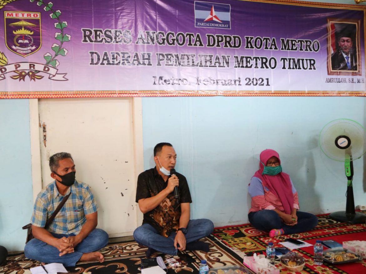 Serap Aspirasi Masyarakat, Amrulloh Gelar Reses Di Kelurahan Iringmulyo