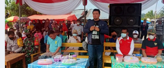Ketua Karang Taruna Lampung Barat Buka Turnamen Semi Open Volly Ball Putri