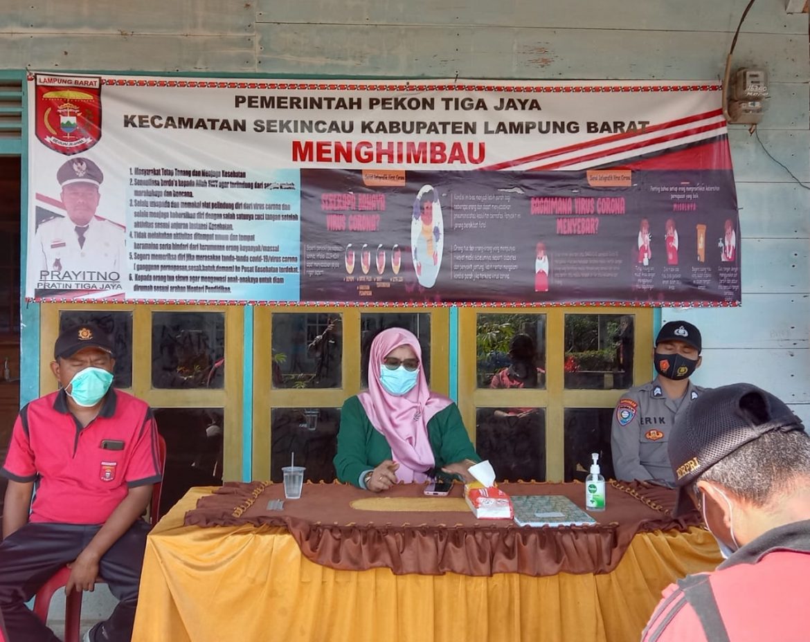 Peratin Pekon Tri Jaya Himbau Warganya Untuk Patuhi Prokes