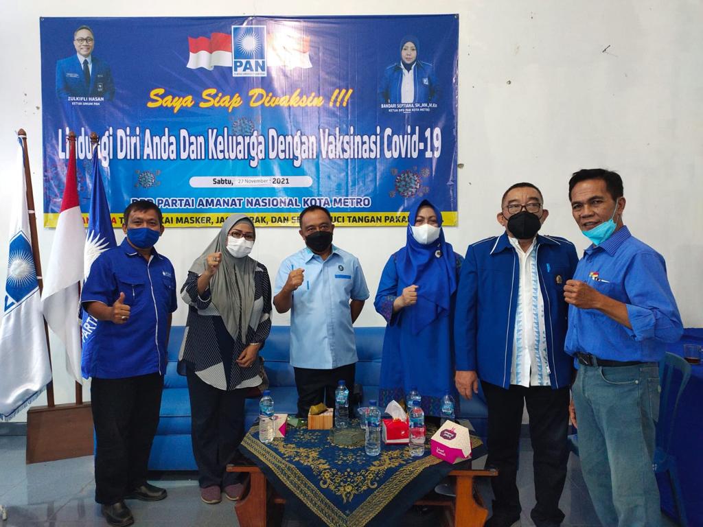 DPD PAN Kota Metro Gelar Vaksinasi Tahap II