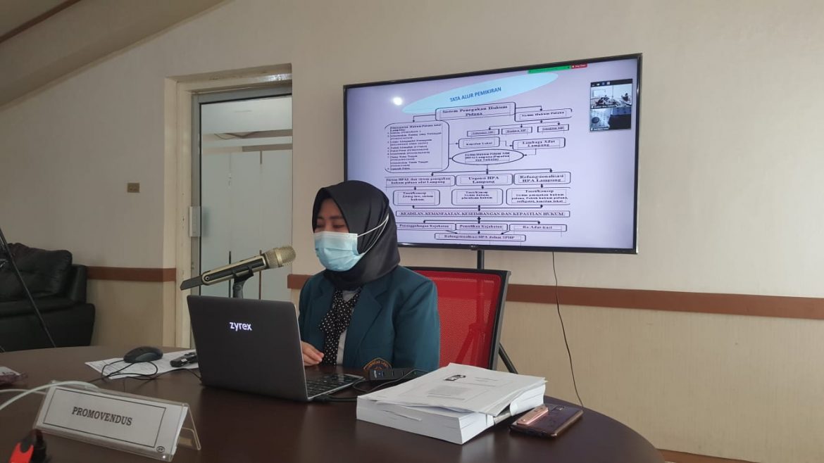 PSDIH Fakultas Hukum Unila Gelar Ujian Tertutup Bagi Calon Doktor