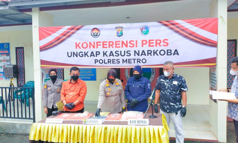 Polres Metro Gelar Press Realese Ungkapan Kasus Narkoba dan Penemuan Senpi