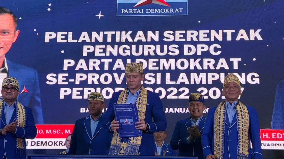 AHY Lantik Pengurus DPC Partai Demokrat Se-Provinsi Lampung