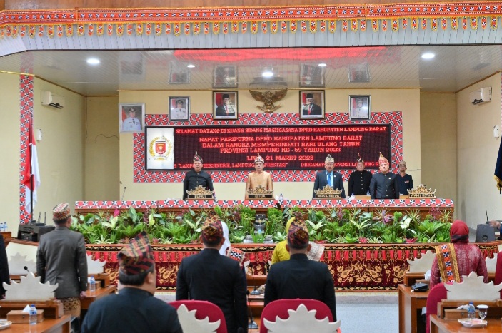 DPRD Lambar Gelar Paripurna HUT Provinsi Lampung