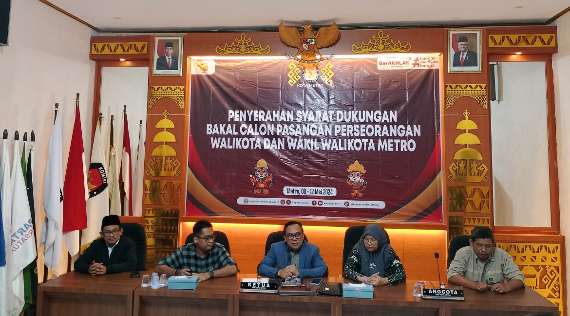 Pilkada Kota Metro 2024, Dipastikan Tanpa Calon Independen