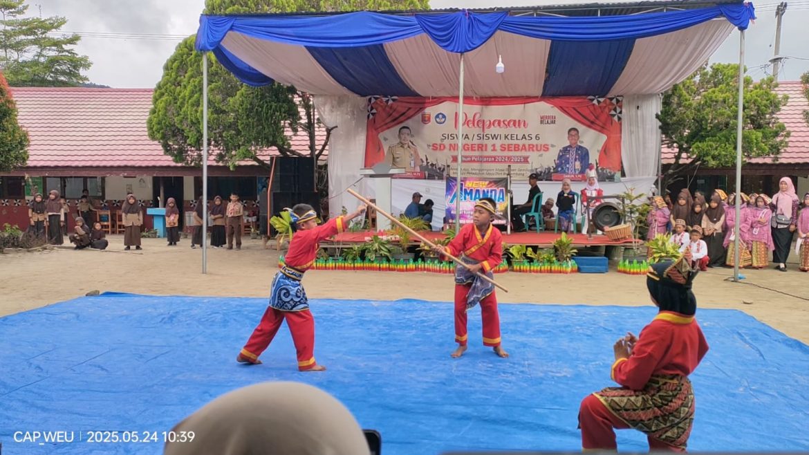 Penampilan TS Pimda Lambar, Hiasi Acara Pelepasan SDN 1 Sebarus