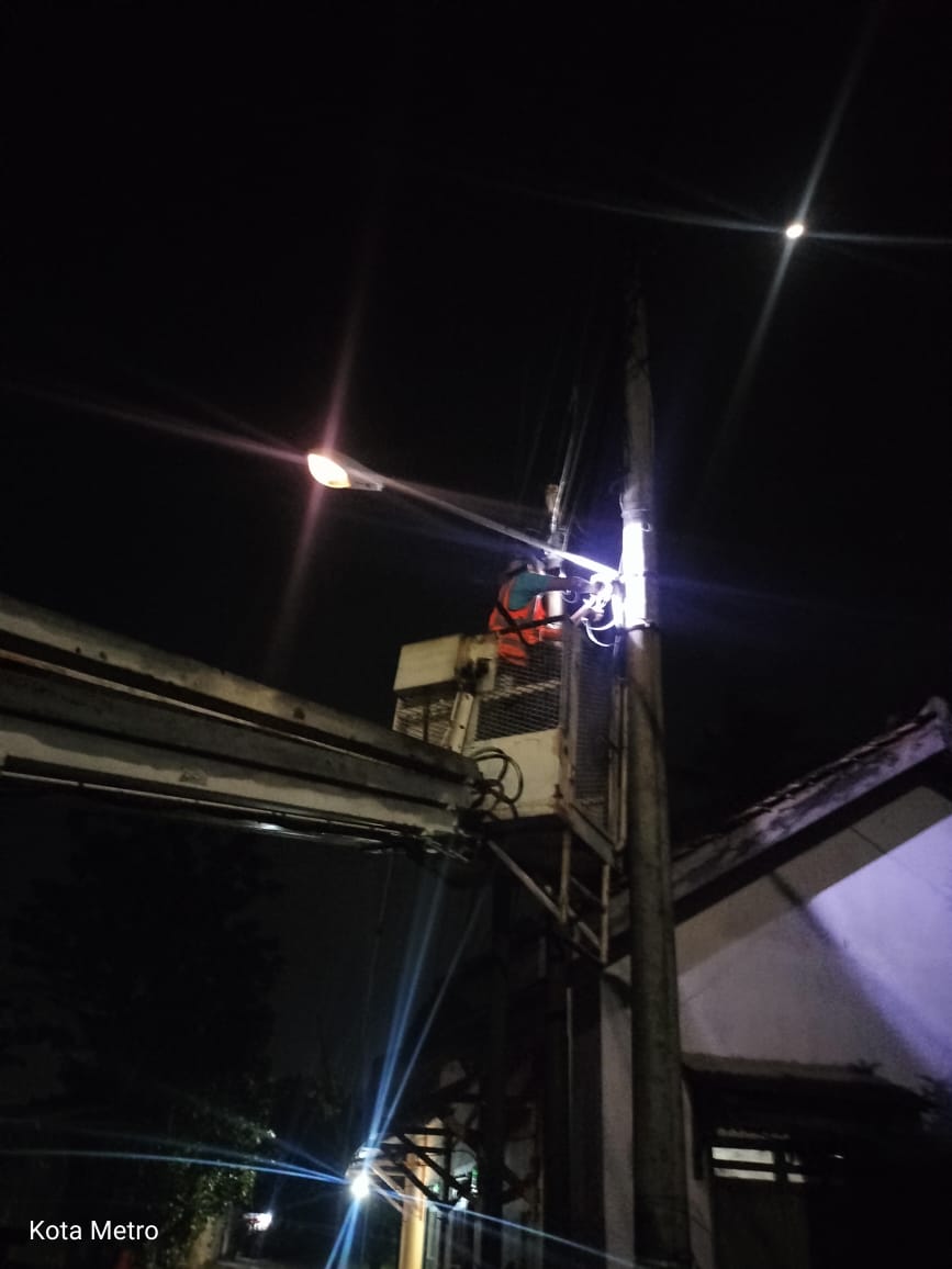Wujudkan Metro Terang Benderang 500 Lampu PJU Akan Dipasang