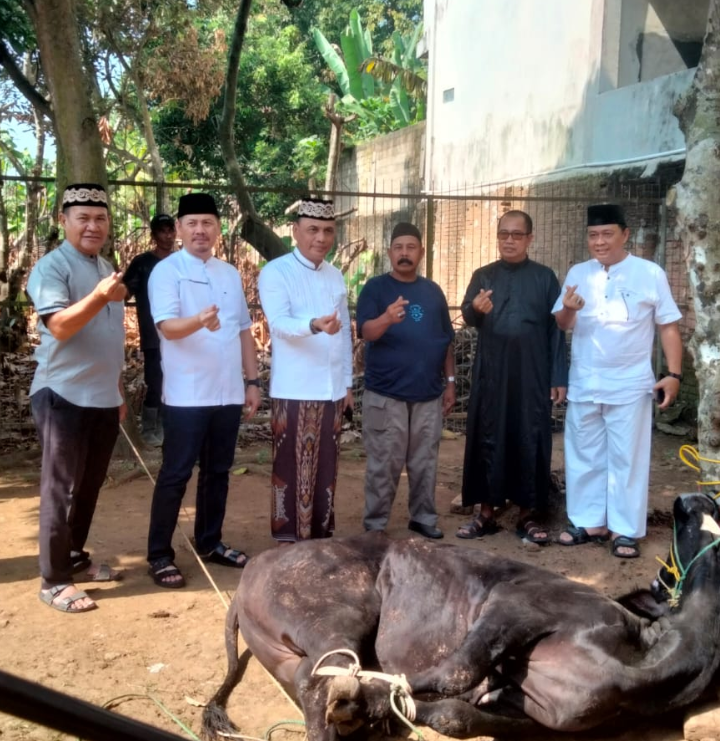DPC Demokrat Metro Sembilih Satu Ekor Sapi