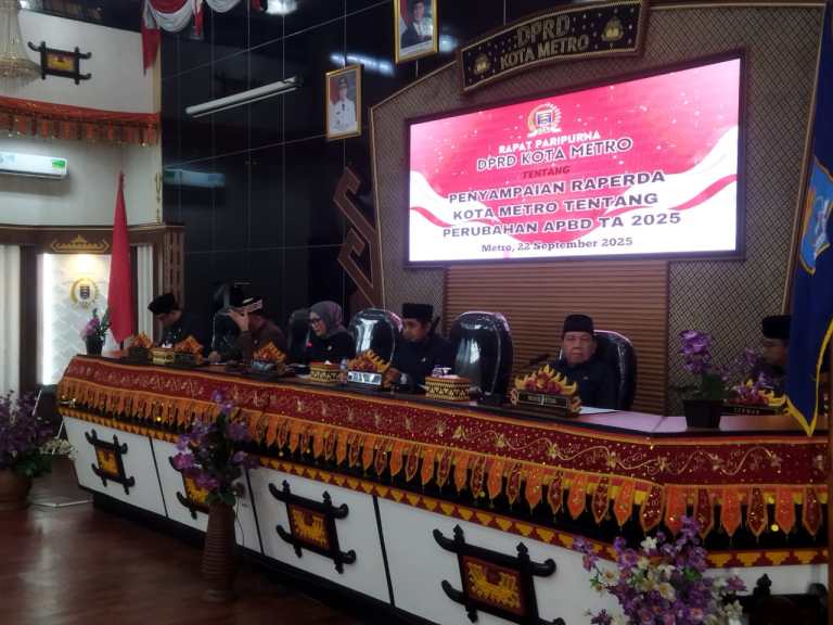 DPRD Metro Gelar Paripurna Terkait Perubahan APBD T.A 2025